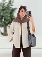 مانتو سرآستین دکمه گیتا کد 7937 - تصویر 11