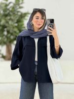 مانتو سرآستین دکمه گیتا کد 7937 - تصویر 3