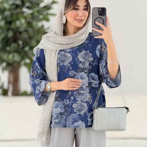 مانتو پانچ طرح گل کد 7917