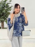 مانتو پانچ طرح گل کد 7917 - تصویر 4
