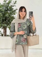 مانتو پانچ طرح گل کد 7917 - تصویر 5