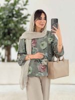 مانتو پانچ طرح گل کد 7917 - تصویر 7