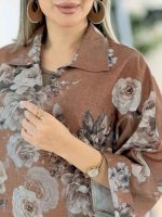 مانتو پانچ طرح گل کد 7917 - تصویر 3