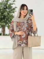 مانتو پانچ طرح گل کد 7917 - تصویر 6