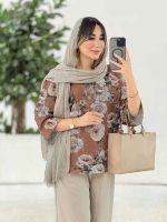مانتو پانچ طرح گل کد 7917 - تصویر 10