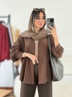 مانتو بغل سه دکمه پشت پیله کد 7938 - تصویر 15
