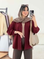 مانتو بغل سه دکمه پشت پیله کد 7938 - تصویر 12
