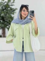 مانتو دو جیب پاکتی سر آستین دکمه کد 7935 - تصویر 21