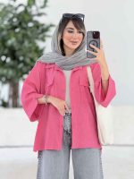 مانتو دو جیب پاکتی سر آستین دکمه کد 7935 - تصویر 18