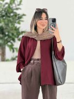مانتو پایین هلال پروین کد 7954 - تصویر 16