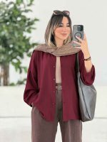 مانتو پایین هلال پروین کد 7954 - تصویر 12