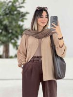 مانتو پایین هلال پروین کد 7954