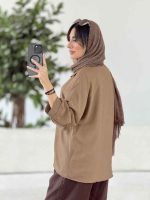 مانتو پایین هلال پروین کد 7954 - تصویر 6