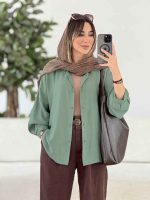 مانتو پایین هلال پروین کد 7954 - تصویر 15