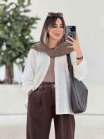 مانتو پایین هلال پروین کد 7954 - تصویر 7