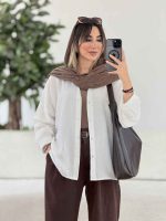 مانتو پایین هلال پروین کد 7954 - تصویر 14