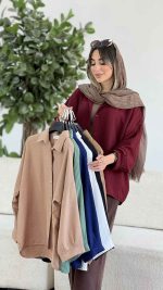 مانتو پایین هلال پروین کد 7954 - تصویر 2