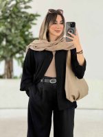 مانتو پایین هلال پروین کد 7954 - تصویر 13