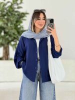 مانتو پایین هلال پروین کد 7954 - تصویر 3