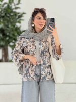 مانتو طرح دار الیکا کد 7960 - تصویر 13
