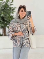 مانتو طرح دار الیکا کد 7960 - تصویر 3