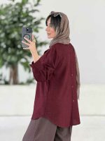 مانتو دو جیب پاکتی پشت دکمه کد 7931 - تصویر 7