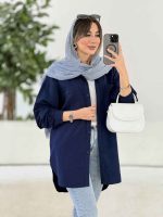 مانتو سر جیب دکمه پادینا کد 7934 - تصویر 21