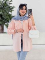 مانتو سر جیب دکمه پادینا کد 7934 - تصویر 9