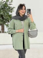 مانتو سر جیب دکمه پادینا کد 7934 - تصویر 19