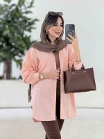 مانتو سر جیب دکمه پادینا کد 7934 - تصویر 4