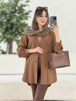 مانتو سر جیب دکمه پادینا کد 7934 - تصویر 16