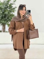 مانتو سر جیب دکمه پادینا کد 7934 - تصویر 18