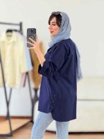 مانتو بغل سه دکمه دو جیب کد 7919 - تصویر 13