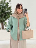 مانتو آستین پیله الهام کد 7933 - تصویر 44