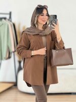 مانتو پشت دکمه سوگند کد 7939 - تصویر 9