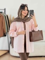 مانتو پشت دکمه سوگند کد 7939 - تصویر 4