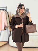 مانتو پشت دکمه سوگند کد 7939 - تصویر 15