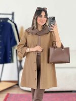 مانتو آستین پاگن جیب دوبل کد 7958 - تصویر 13
