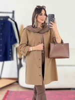 مانتو آستین پاگن جیب دوبل کد 7958 - تصویر 5
