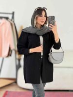 مانتو پشت دکمه سوگند کد 7939 - تصویر 5