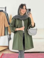 مانتو آستین پاگن جیب دوبل کد 7958 - تصویر 12