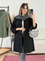 مانتو آستین پاگن جیب دوبل کد 7958 - تصویر 3