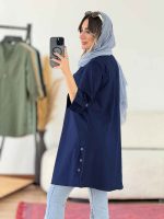 مانتو آستین پاگن جیب دوبل کد 7958 - تصویر 11