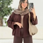 شومیز لینن پشت پیله هیوا کد 7973