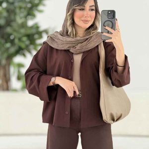 شومیز لینن پشت پیله هیوا کد 7973