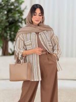 مانتو قلاب بافی دو جیب کد 7959 - تصویر 2
