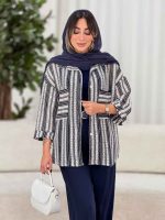 مانتو قلاب بافی دو جیب کد 7959 - تصویر 10