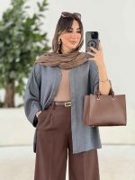 مانتو آستین پاکتی سلین کد 7965 - تصویر 45