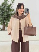 مانتو آستین پاکتی سلین کد 7965 - تصویر 24
