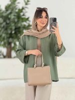 مانتو آستین پاکتی سلین کد 7965 - تصویر 20